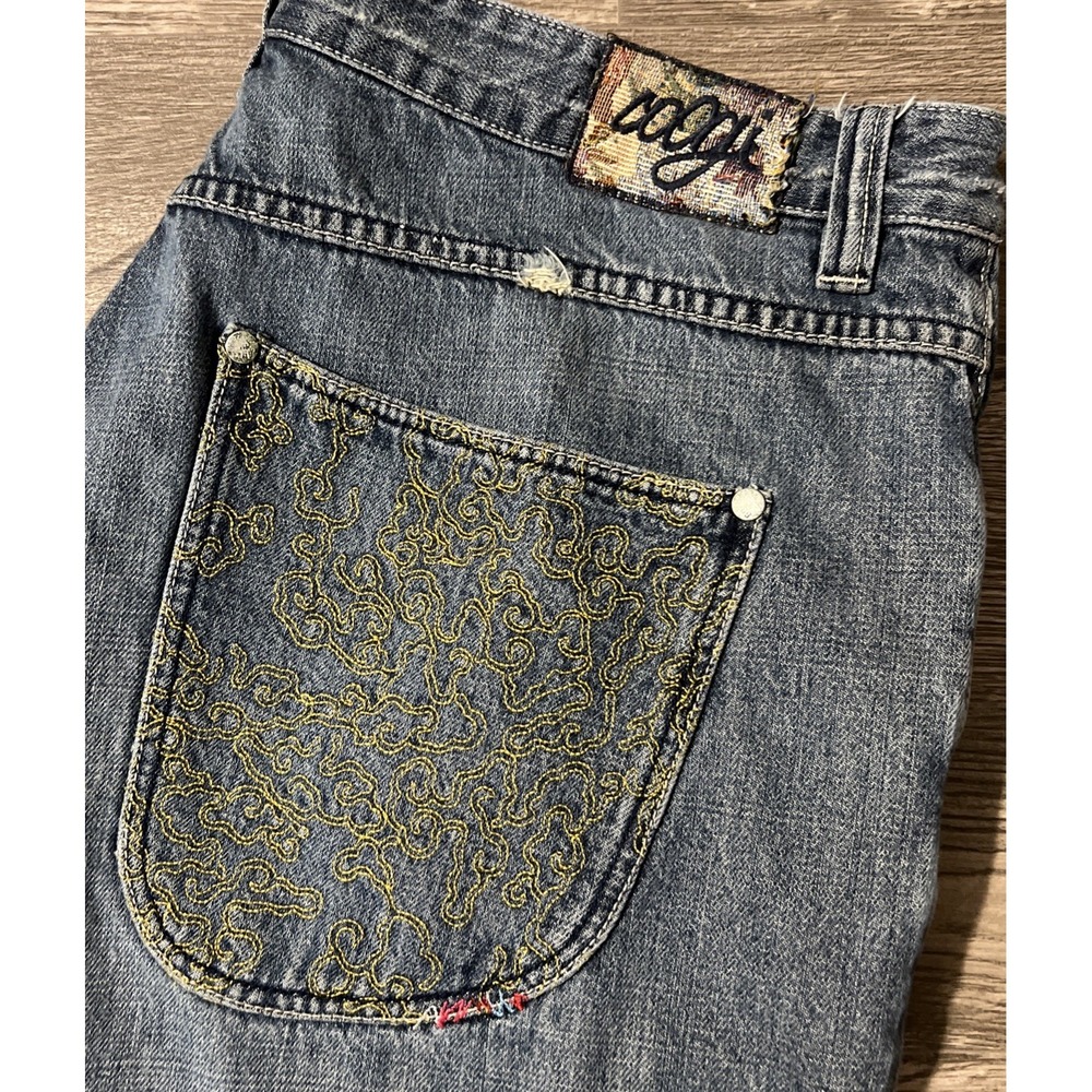 Vintage Coogi 90s Y2K Baggy Skater Embroidered Distressed Blue Jeans Size 40x34